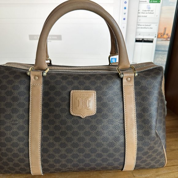 Vintage Celine Macadam Boston Bag - Picture 7 of 8